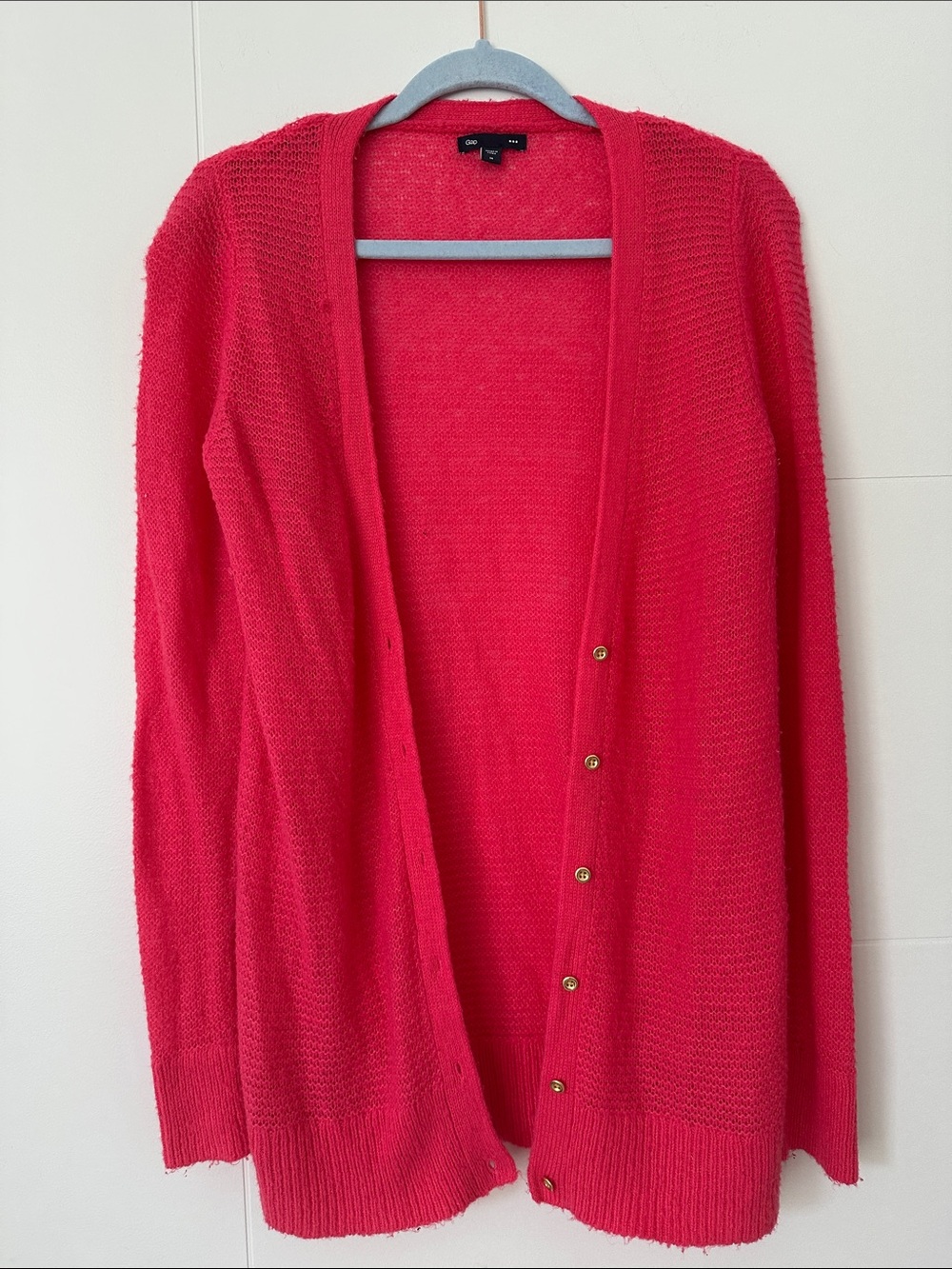 GAP Bright Pink Open-Front Women's Cardigan